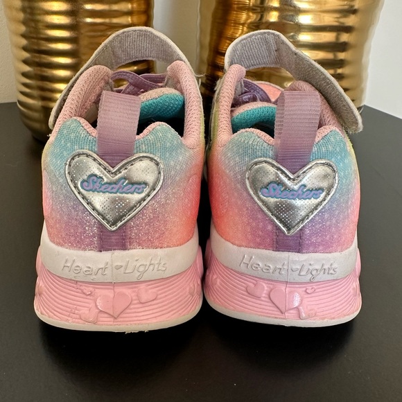 Skechers Heart Lights Runners, Toddler Sz 9 - Picture 3 of 5